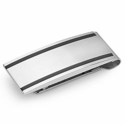 Personalized Diego Satin-Finished Steel Spring-Loaded Money Clip
