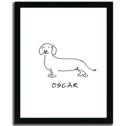 Personalized Dachshund Pet Line Drawings