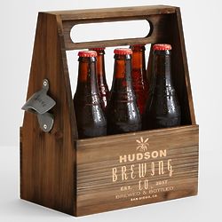 Personalized Barley Wooden Beer Holder