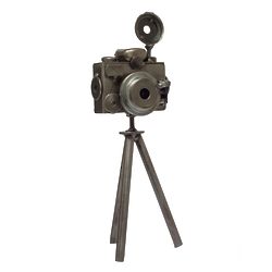 Upcycled Rustic Metal Camera Sculpture