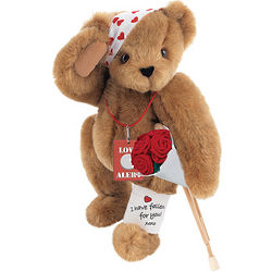 15" I've Fallen For You Teddy Bear With Red Roses