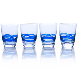 Mikasa Admiral Cobalt Double Old Fashioned Glasses