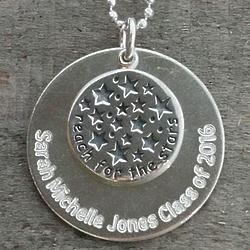 Graduate's Personalized Reach for the Stars Necklace