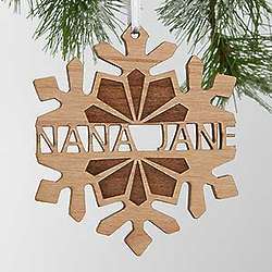 Special Snowflake Personalized Laser Engraved Wood Ornament