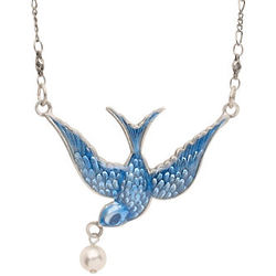 Bluebird In Flight Necklace