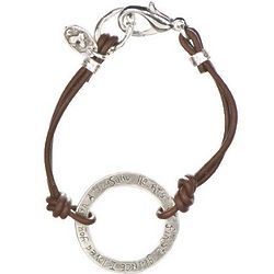 At First Glance Sterling Silver and Leather Bracelet
