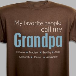 Personalized Favorite Grandpa T-Shirt