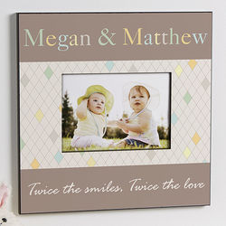 Just For Them Personalized Picture Frames for Twins