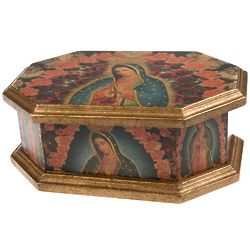 Virgen de Guadalupe Mexican Wood Box