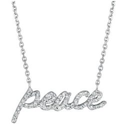 Diamond Peace Necklace in 14 Karat Gold