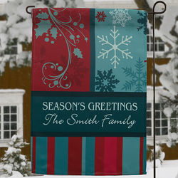 Happy Holidays Personalized Garden Flag