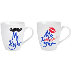 Mr and Mrs Right Mugs