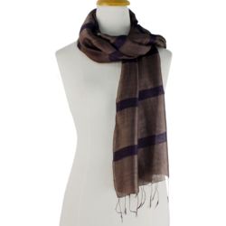 Friendly Stripes Silk and Cotton Blend Scarf