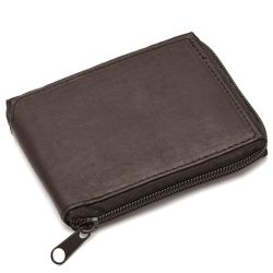 Men's Monogrammed Zipper Wallet with Removable ID Holder