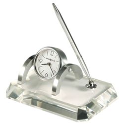 Personalized Prominence Clock and Pen Desk Set