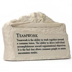 Teamwork Rowers Stone Image Paperweight