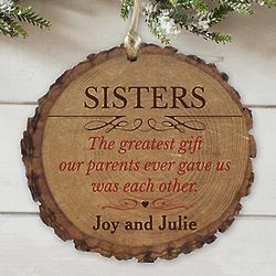 Personalized Greatest Gift Wood Ornament