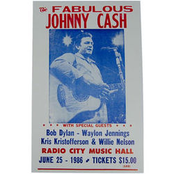 Johnny Cash Radio City Poster