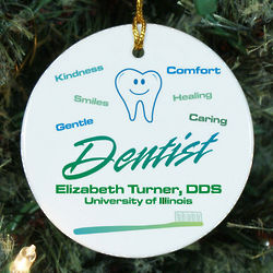 Dentist Personalized Ceramic Ornament