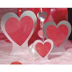 Red and Silver Hearts Standees