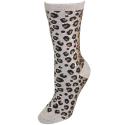 Cheetah Cahmere Blend Trouser Socks