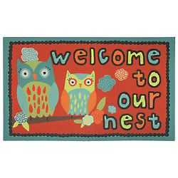 Welcome To Our Nest Owl Rubber Door Mat