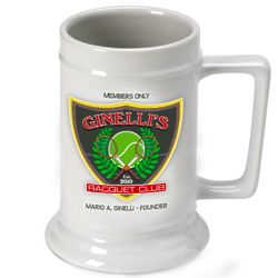 Personalized Racquet Club Beer Stein