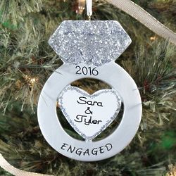 Personalized Engagement Ring Ornament