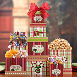 Happy Holidays Gift Tower