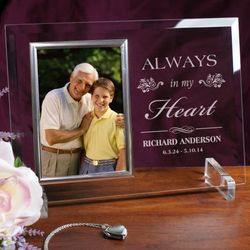 Personalized Memorial Beveled Glass Frame