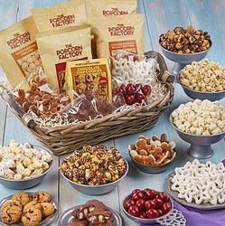 Popcorn and Snacks Holiday Gift Basket