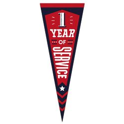 1 Year of Service Praise Pennant