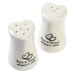 Two Hearts Salt and Pepper Shakers