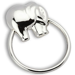 Elephant Ring Sterling Silver Baby Rattle