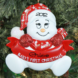 Personalized Snowbaby First Christmas Ornament