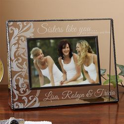 Sisters Like You Personalized Glass Picture Frame