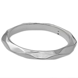 Sleek Beauty Sterling Silver Bangle Bracelet