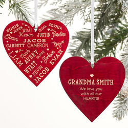 Personalized Close To Her Heart 2 Sided Name Ornament