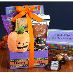 Happy Pumpkin Halloween Gift Basket