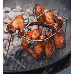 Stainless Steel Folding Drumstick and Wing Grill Rack