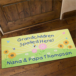 Grandchildren Spoiled Here Large Personalized Doormat
