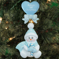 First Christmas Blue Snowbaby Ornament
