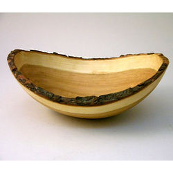 Handcrafted Cherry Wood Oval Bowl
