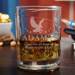 Patriot's Personalized Hand-Blown Bourbon Glass