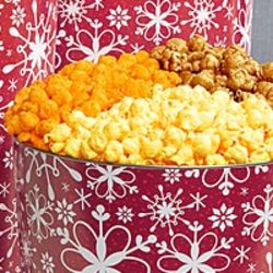 Snowflake 6.5 Gallon 3-Flavor Popcorn Gift Tin