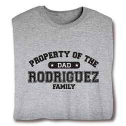 Dad's Property of Personalized Athletic T-Shirt