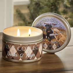 Ducks and Pups Sportsman Candle