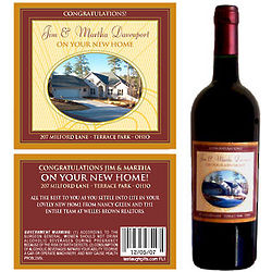 Personalized New Home Wine Bottle Label
