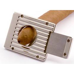 Engraved Silver Plated Ribbed Cigar Cutter