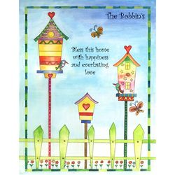 Birdie Homes and Gardens Personalized Art Print